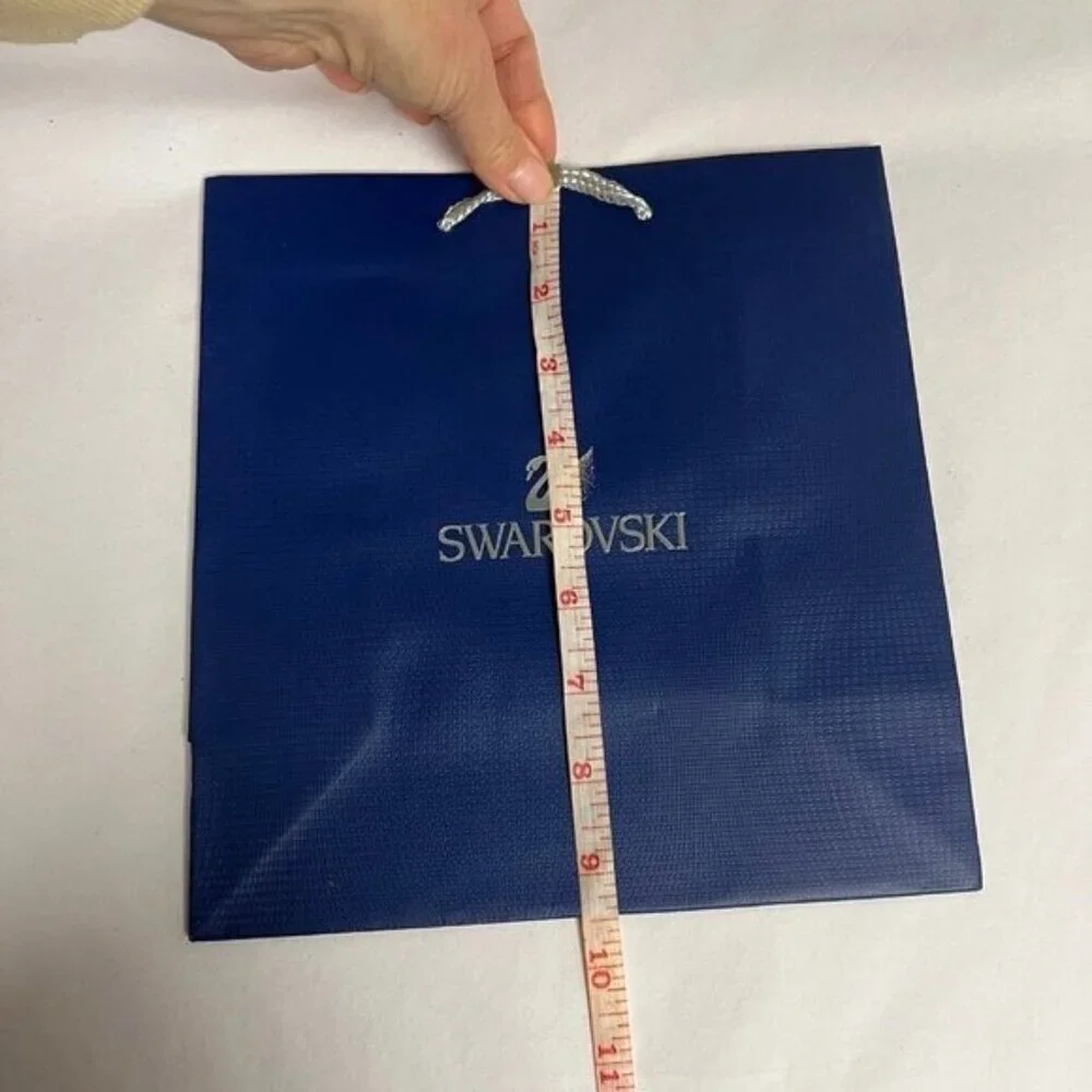 Authentic Swarovski Empty Shopping Paper Gift Bags 9.5 X 9 X 4.5” Set Of 2